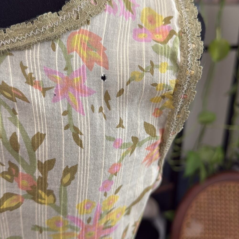 Vintage Y2K Free People Dainty Floral Lace Button Up Boho Hippie Cottage Top - Picture 5 of 5